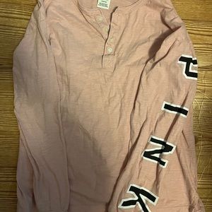 PINK Long Sleeve Pink Shirt